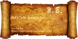 Márk Beatrix névjegykártya