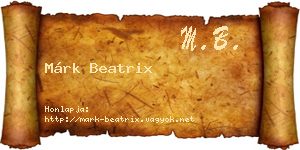 Márk Beatrix névjegykártya
