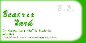 beatrix mark business card